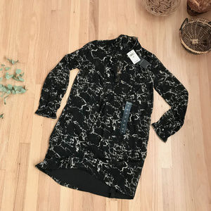 🆕🍀 LUCKY BRAND Marble Print Dress Black NWT | XS